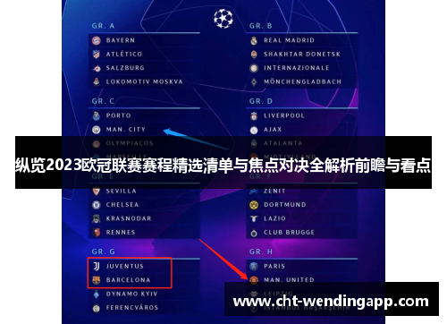 纵览2023欧冠联赛赛程精选清单与焦点对决全解析前瞻与看点